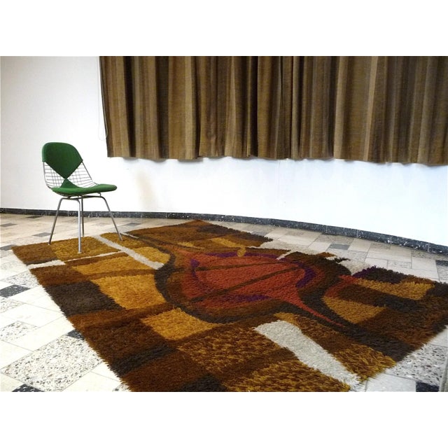Large Abstract Danish Rug by Ege Rya, 1960s For Sale - Image 9 of 10