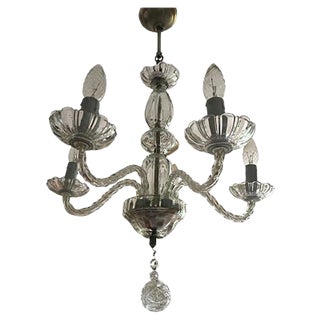 Venetian Glass Chandelier, 1950s For Sale