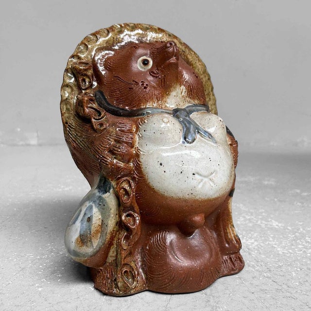 1970s Japanese Decorative Tanuki Statue, 1970s For Sale - Image 5 of 13