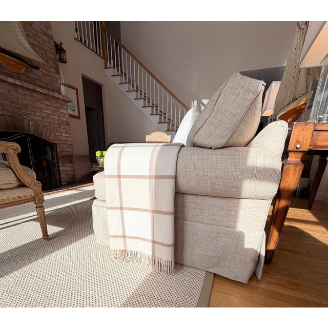 Custom Roll Arm Sofa by Mitchell Gold and Bob Williams Platinum Collection For Sale - Image 15 of 18