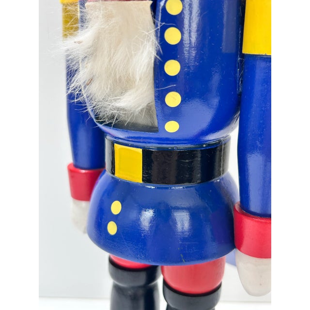 Vintage German Erzgebirge Hand-Painted Wood Nutcracker, 13.25" For Sale In Louisville - Image 6 of 8