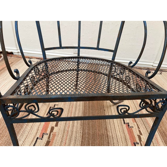 Metal Mid Century Modern Iron Salterini Style Peacock Chair, Attributed For Sale - Image 7 of 10