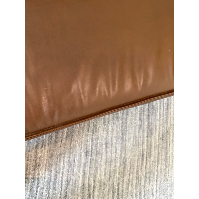 Brown Brown Leather Sofa by West Elm For Sale - Image 8 of 9