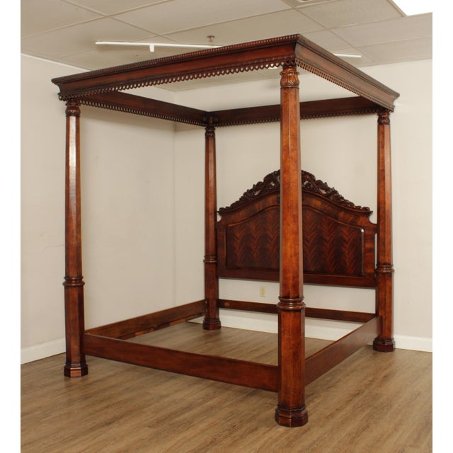 Henredon Historic Natchez Collection Mahogany King Poster Canopy Bed