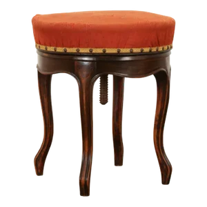 French 19th Century Oak Swivel Piano Stool