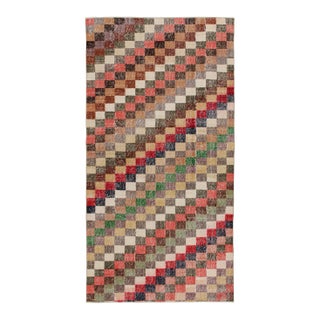 1960s Vintage Zeki Müren Rug in Polychromatic Geometric Patterns by Rug & Kilim For Sale
