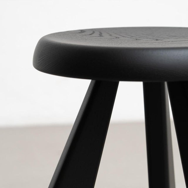 Black Meribel Black Stool by Charlotte Perriand for Cassina For Sale - Image 8 of 12