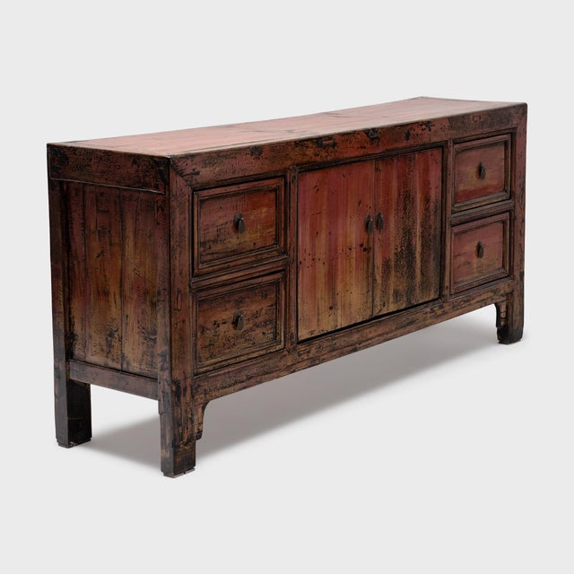 Chinese Peach Bloom Lacquer Coffer, C. 1920 For Sale - Image 4 of 6