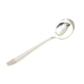 Vintage Art Deco/ Arts and Crafts Silver Plate Serving Soup Ladle or Spoon, 1920's For Sale
