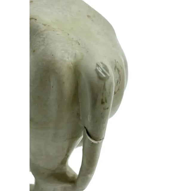 Hollywood Regency Mid 20th Century Hand Carved Soapstone Cattle Statue For Sale - Image 3 of 4