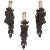 Black Brutalist Iron Wall Sconces, 1960s, Set of 3 For Sale - Image 8 of 8