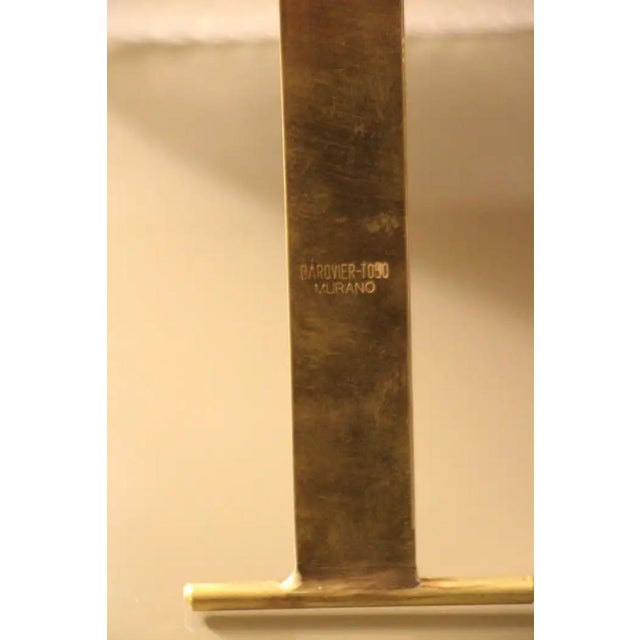 Crystal Twisted Murano Glass and Brass Picture Frame by Barovier E Toso For Sale - Image 10 of 18