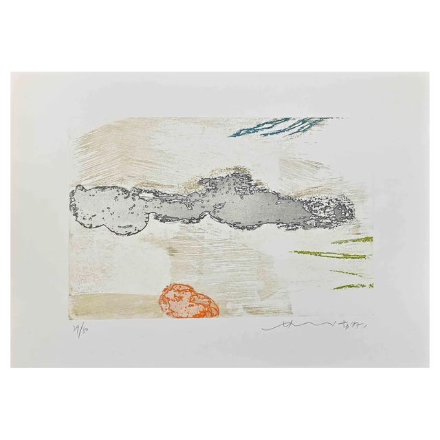 Hsiao Chin, Abstract Composition, Etching, 1977 For Sale