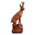 Mid 20th Century Large Black Forest Wooden Chamois Carving For Sale