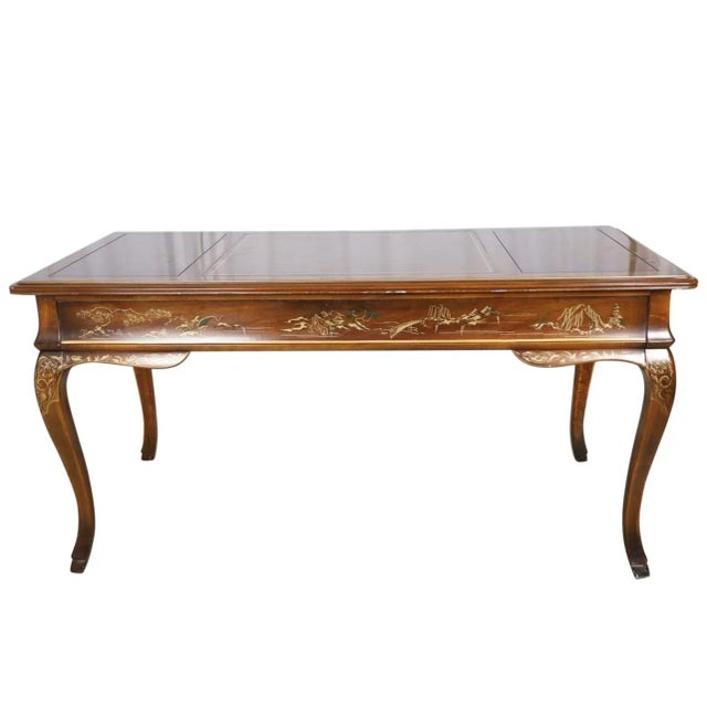 1980s Drexel Heritage Chinoiserie Writing Desk | Chairish