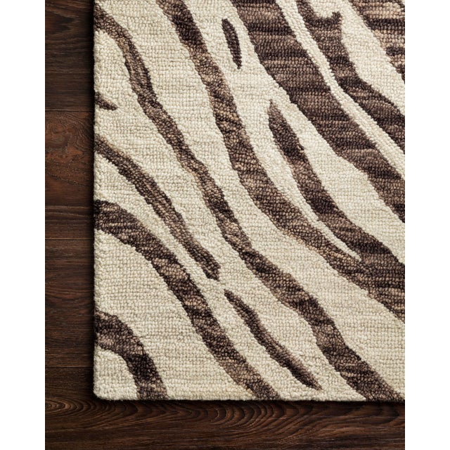 Contemporary Loloi Rugs Masai Rug, Java / Ivory - 1'6"x1'6" For Sale - Image 3 of 4
