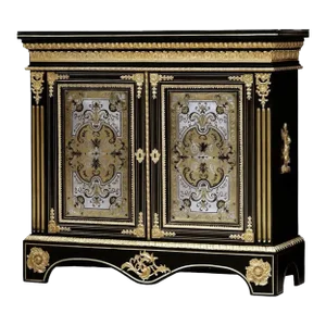 19th C. French Louis XIV Style Ormolu-Mounted Marquetry Cabinet by Henry Dasson