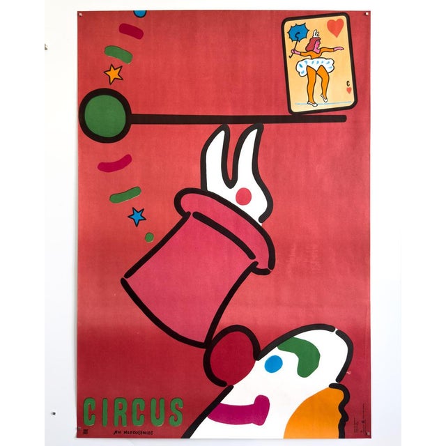 Red Vintage Circus Poster by Jan Młodożeniec, 1975 For Sale - Image 8 of 9