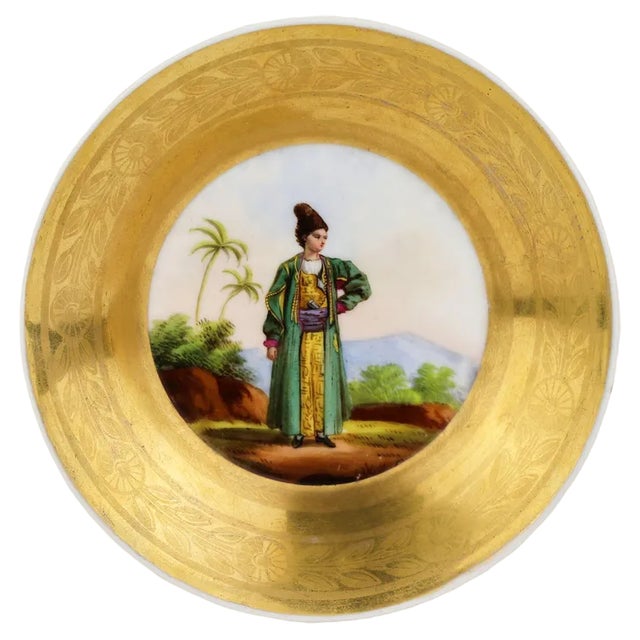 Porcelain Saucer, 1820s For Sale