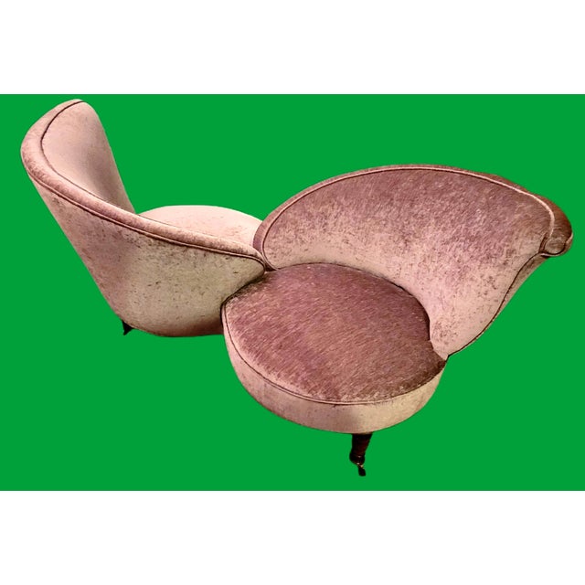 Victorian 19th Century Victorian Tête-à-Tête Conversation Chair For Sale - Image 3 of 7