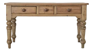 Antique English Pine Console Table or Desk