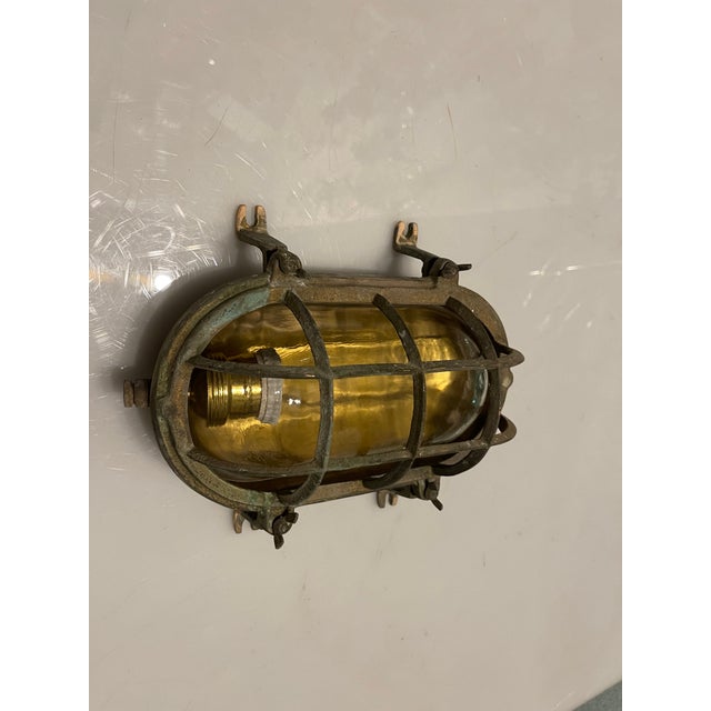 Solid Brass Wall Lights Set of 5 Originally used on ships these brass sconces can be used as porch lights under roof cover...