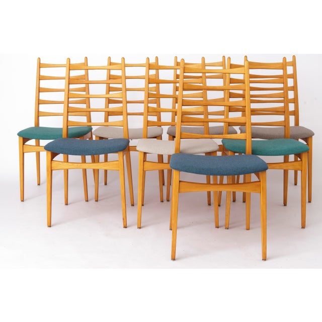 Vintage German Dining Chairs in Beech, 1970s, Set of 8 For Sale - Image 10 of 10