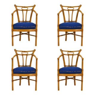 McGuire Set of Four Armchairs For Sale