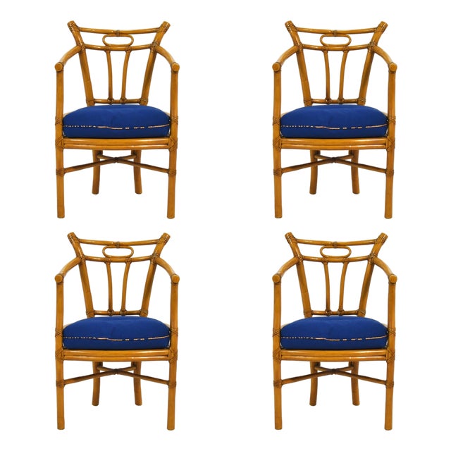 McGuire Set of Four Armchairs For Sale