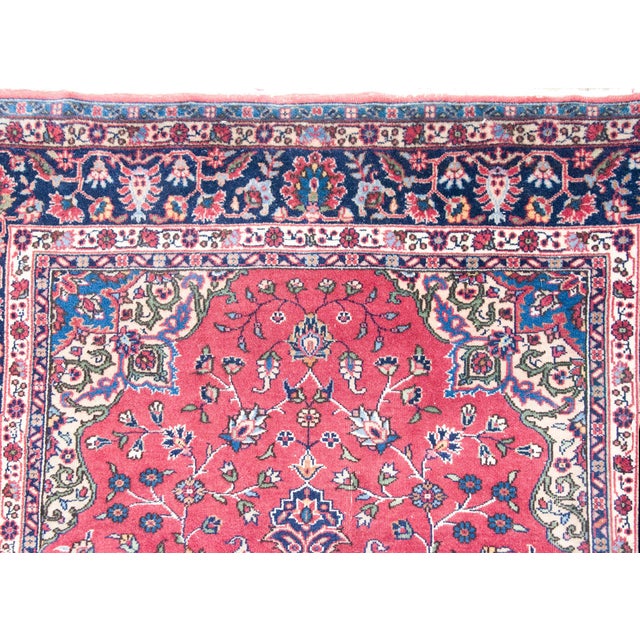 Rose Early 20th Century Turkish Sparta Rug For Sale - Image 8 of 16