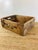 Vintage / Antique Rustic Farmhouse Wood Shipping Crate made of wood finger joints stamped Moore & Clark San Jose handles...