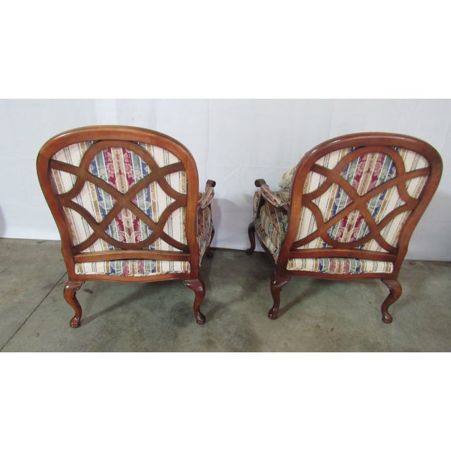 Pair of 1980s Thomasville Club Chairs Designer French For Sale - Image 6 of 7