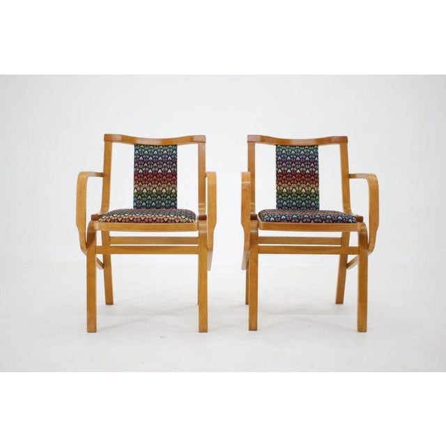 1970s Bentwood Armchairs from Ton, Former Czechoslovakian, 1970s, Set of 2 For Sale - Image 5 of 10