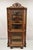 Antique Victorian Renaissance Oak Glass Door Carved Curio Corner China Cabinet For Sale - Image 12 of 12