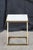 Late 20th Century Late 20th Century Modern Chic Marble Top Brass Z Shaped Sofa End Side Table For Sale - Image 5 of 10