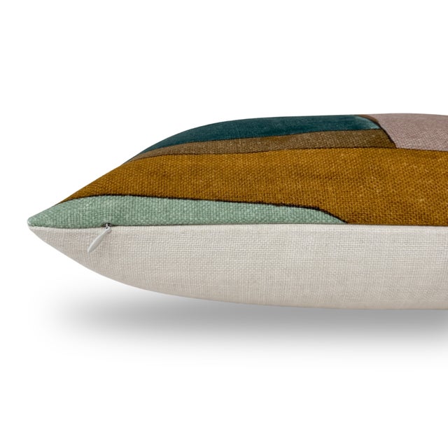 District Linen Pillow Cover in Tobacco For Sale - Image 4 of 5