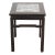 Marble Top Square Dark Brown Accent Table or Stool For Sale