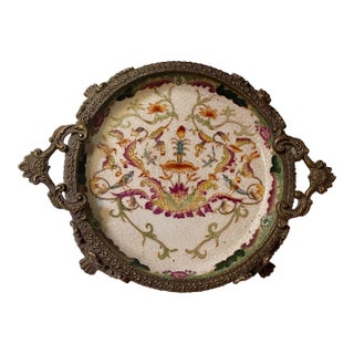 Antique Hua Rong Tang Zhi Porcelain Decorative Trinket Plate For Sale