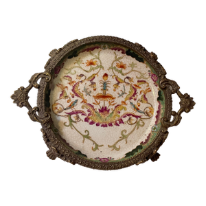 Antique Hua Rong Tang Zhi Porcelain Decorative Trinket Plate