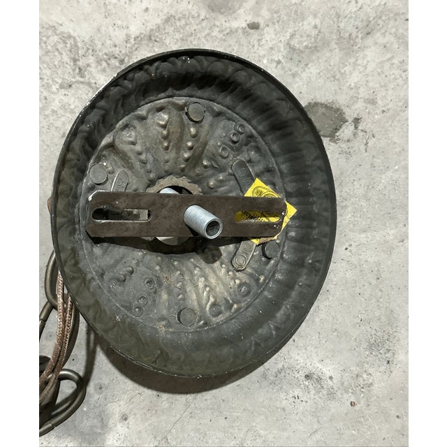 Antique Victorian Style Ornate Brass and Etched Glass Globe Wired Pendant Light For Sale - Image 4 of 8