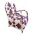 Tribal Blue, Red, & White Vintage Yoruba Beaded Chair For Sale - Image 3 of 8