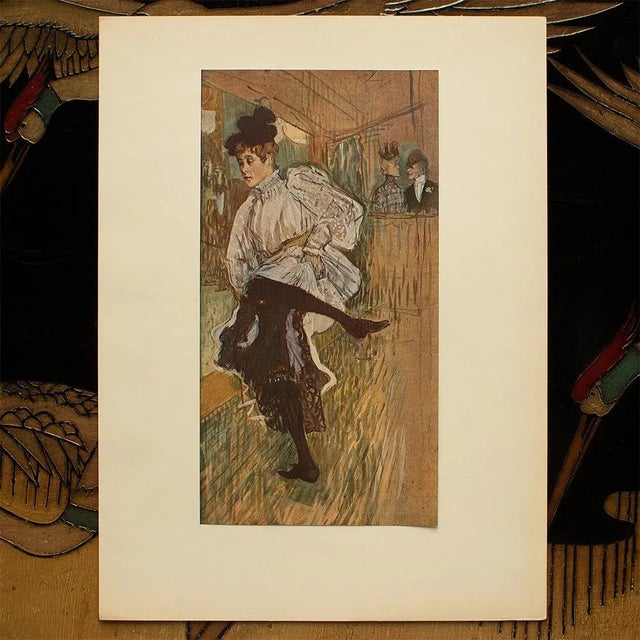 1940s 1940s After Toulouse-Lautrec "Jane Avril Dancing" First Edition Swiss Lithograph For Sale - Image 5 of 8