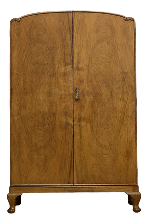 Art Deco Walnut Compactum Wardrobe, 1930s