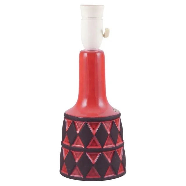 Table Lamp in Glazed Stoneware from Frank Keramik, Denmark, 1970s For Sale - Image 10 of 10