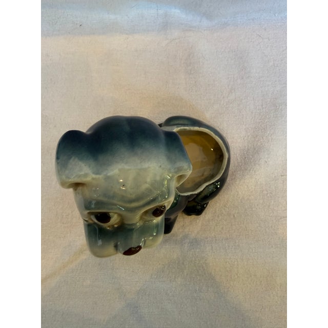 1940s Porcelain Large Eye Puppy Planter For Sale - Image 10 of 10
