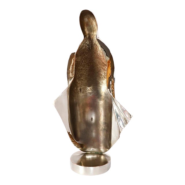 1970s Los Castillo Mexican Silver Plate Virgin Sculpture For Sale