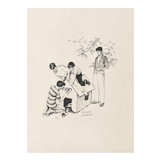 Norman Rockwell, Fido's House (Framed, Hand Signed Lithograph), 1973 For Sale