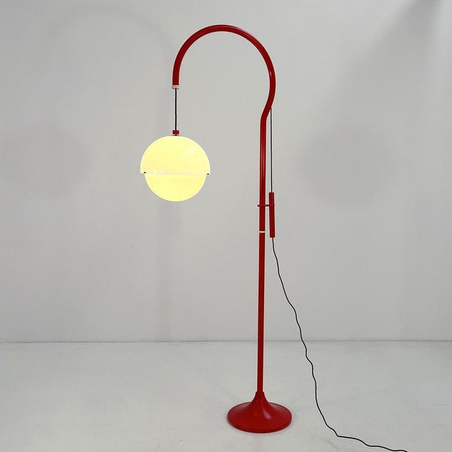Red Model 4055 Floor Lamp attributed to Luigi Bandini Buti for Kartell, 1960s For Sale - Image 9 of 12
