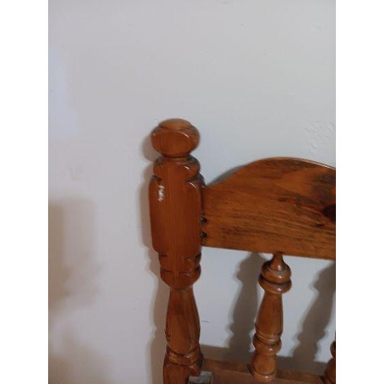1970s Full Queen Headboard Wood Dark Tone Colonial Style For Sale - Image 5 of 6