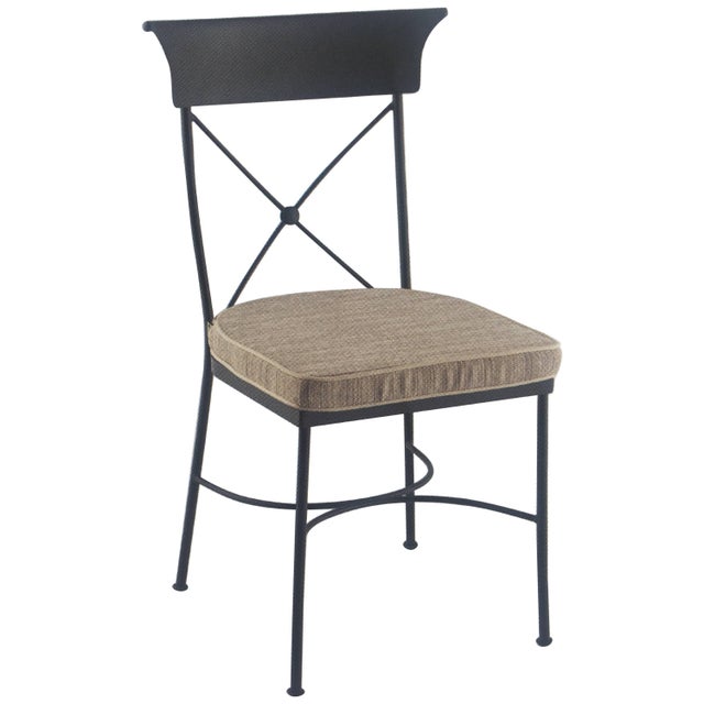 Garden Chair in Wrought Iron with cushion For Sale In Miami - Image 6 of 18